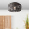 Lightbox Deckenlampe Deckenleuchte Nature-Style 40cm Durchmesser Korbschirm 1x E27 Metall/Bambus, braun/schwarz