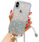 LCHULLE Handykette Handyhülle für iPhone X/Xs Hülle mit Kordel Umhängenhülle Necklace Hülle mit Band Schutzhülle Transparent Silikon Case für iPhone X/Xs Transparent