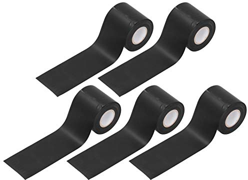 Cikonielf 5 Stück Klimaanlage Rohrband PVC Ölbeständiges Rohr Schutz Tragbare Wickelbänder 6 cm Breite(schwarz)