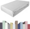 EDDA LUX Spannbettlaken für 20-40 cm hohe Matratzen, 200 x 220-240 bis 220 x 220-240 cm, Öko-Tex, Baumwolle m. 5% Elasthan, Premium Spannbetttuch für Boxspringbett, in Platin