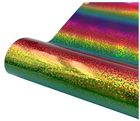 Selbstklebende Holographische Regenbogen Vinyl Rolle, Dekofolie Möbelfolie Tapeten selbstklebende Folie, Aesthetic Stickers Wasserdicht für Laptop Skateboard Auto Motorrad Koffer Snowboard iPhone (D)