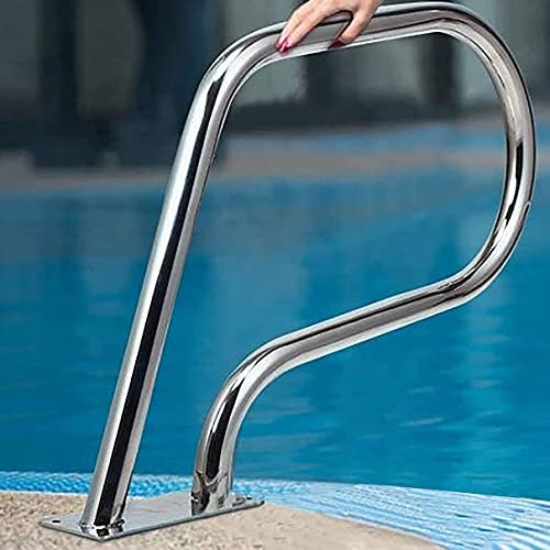 CHEIRS Main Courante de Piscine - Rampe d'escalier de Piscine en Acier Inoxydable, Main Courante extérieure 1PCS Main Courante à Montage Facile
