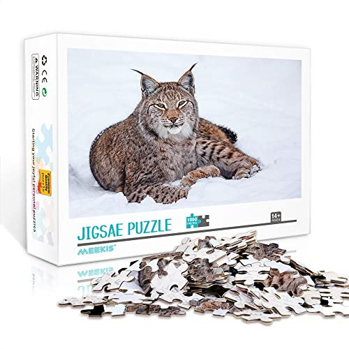 Erwachsenenpuzzle 1000 Teile Luchs Holzpuzzle Puzzle und herausforderndes Spiel 75x50cm 1000 Teile Intelligenz-Herausforderungspuzzle für Erwachsene und Kinder