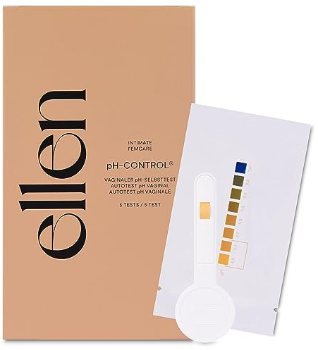 ellen® pH-Control – CE-gekennzeichneter vaginaler pH Test zur Infektionserkennung – pH Teststreifen Scheide als Selbsttest mit Applikator – Einfach & schmerzfrei – 5 Stück
