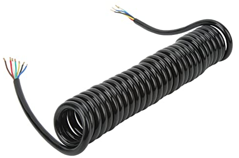 Prolunga Rimorchio Cavo A Spirale 12,8ft 20AWG 7 Per Carro Attrezzi RV Poliuretano Rame