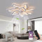 Deckenventilator Mit Beleuchtung 100W Leise Modern Fan Lampe Mit Ventilator Dimmbar LED 10 Lichter 12000LM Blumenform Reversibler Deckenlampe Für Wohnzimmer Schlafzimmer Esszimmer Innenbeleuchtung