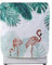 Odot Funda Lavadora Exterior Impermeable, Universal Cubierta para Lavadora y Secadora Carga Frontal, Funda de Protección Solar Antipolvo con Cremallera (flamencos Tropicales,S-Capacidad 5-7kg)