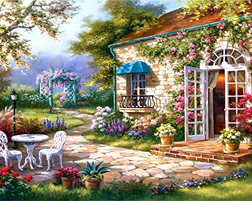 Kaieteur Peinture par numéros pour adulte, kit de peinture à l'huile sur toile pour enfant avec pinceaux acryliques, pigments, peinture 40,6 x 50,8 cm