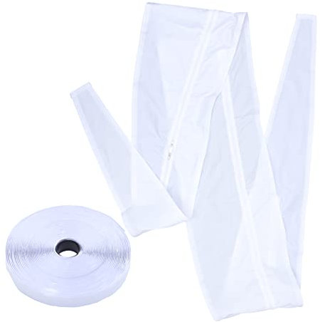 Angoily 1 Set Conditioning Cloth an Fittings Window Slide Kit Plate Sliding Door Vent Kit Portable Ac Vent Kit Portable Air Conditioners Sliding Door Kit White with Zipper Seal