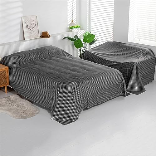 Highdi Staubschutz Abdeckung Möbel, Bett Staubschutz Möbel Möbelbezug Staubschutzhülle Protector für Bett Sofa Möbel für Abdeckungen im Innen- & Außenbereich (5 * 2.4m,Schwarzes Karo)