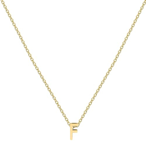 YeGieonr Halskette Dame Gold, Edelstahl Initialen Buchstaben Anhänger Kette,18K Vergoldet A-Z Buchstabenkette, Personalisierte Geburtstagsgeschenke für Frauen und Mädchen