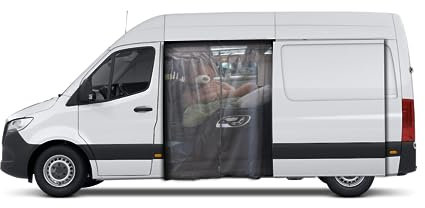 RVmonsterShop Moustiquaire magnétique pour Porte latérale de Camping-Car, Dimensions 180 × 150cm, Moustiquaires avec Fermeture Magnétique pour Caravanes, Camping-Cars et Fourgons(Petit)
