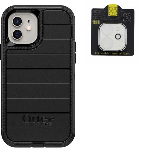 OtterBox Defender Pro Series Case & Holster SCREENLESS Edition for iPhone 12 Mini with Camera Lens Protector - Non-Retail Packaging - Black