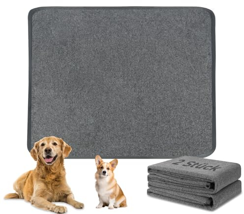 Waschbar Trainingspads für Hunde, 2 Stück 100cm x 70cm Wiederverwendbare Hundetrainingspads, rutschfest, Super Saugfähig Welpen Unterlagen PIPI Pads für Welpen, Kätzchen, Meerschweinchen