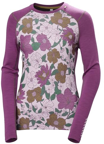 Helly Hansen Women's W Lifa Merino Midw Gra Crew, Magenta 2.0, L