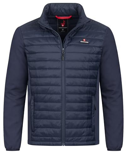 Höhenhorn Kaprun Herrjacka, hybridjacka, quiltad jacka, softshell sportjacka, Mörkblå, XL