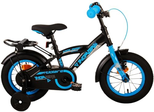 Volare Thombike Kinderfahrrad - Jungen - 12 Zoll - Schwarz Blau