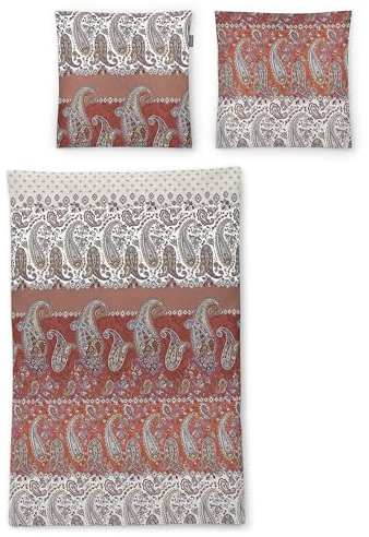 Irisette Mako-Satin Bettwäsche Sky Evergem rot 1 Bettbezug 135 x 200 cm + 1 Kissenbezug 80 x 80 cm