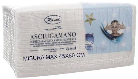 GM Asciugamani Monouso 100 Pezzi 45x80 cm in Tessuto Non Tessuto - Panno Monouso Altamente Assorbente, per Saloni di Parrucchieri, Studi Cosmetici, Pedicure, Ospedali, Saune, Hotel, x Casa