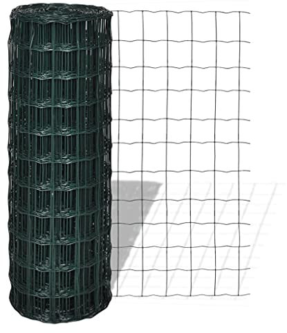 ZEYUAN Gartenzaun Maschendraht Gitter, Hasendraht, Wühlmausgitter, Stacheldraht, Drahtgitter, Kaninchendraht, Drahtzaun, Hasengitter, 25x1,0m Gitterzaun