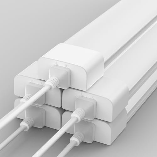 Amdelne 5 x Feuchtraumleuchte LED 120cm, 36W 4000LM LED Neonröhre, Neutralweiß 4000K Feuchtraumlampe, IP65 Wasserfest Wannenleuchte, Werkstattlampe, Kellerleuchte, Deckenleuchte für Büro Lager Garage