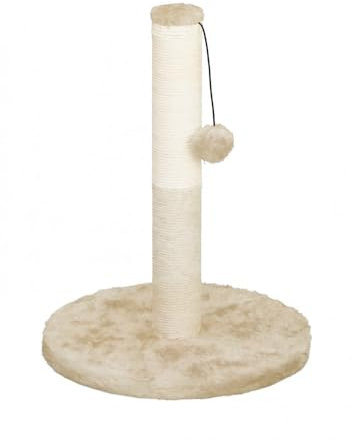 MON AMI LUKI - Arbre A Chat GRIFFOIR avec Jouet INTEGRE31X31X39.5 CM - Ecru - Chat - 31x31x39CM