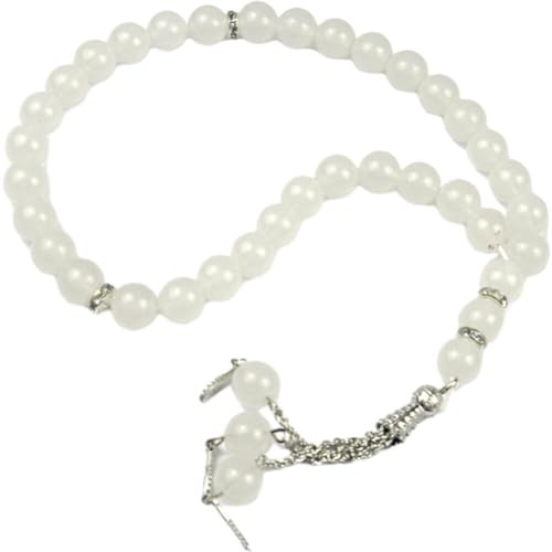 HiyyFloy Islamische Muslimische Rosenkranz-perlen-Halskette, 33 Gebets-rosenkranz-Armband, Glas, Handgefertigter Eid-rosenkranz-perlen-schmuck Für Islamische Frauen Und Männer