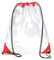 Durchsichtiger Turnbeutel, Turnbeutel durchsichtig, transparenter Rucksack, Kordelzugrucksack für Fitnessstudio, Reise, Stadion, wasserdichte Sporttasche, transparente Kosmetiktasche, Unisex (Rot)
