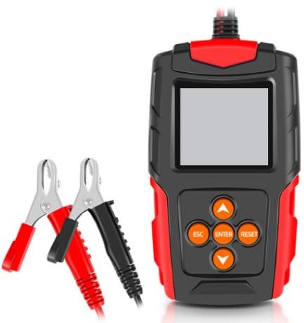 Tester Batteria Auto 12V 24V, 100-2000CCA Tester Batteria Auto, Analizzatore Multimetro Digitale per Batteria Auto, Carica Batteria per Auto, Batteria 12V - Test Avvio e Ricarica, Controllo Salute Bat