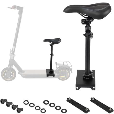 Elektroroller Sitzsattel kompatibel mit Segway-Ninebot Max G30, Stoßdämpfender/Weicher/Atmungsaktiver SitzEinstellbare Höhe 51-63cm/Gewichtskapazität 100KG, Faltbarer Rollersitz/Zubehör für E-Scooter