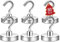 ATEWEITA Ganci Magnetic, Gancio Magnetico Extra Forti Neodimio Calamita con Gancio, Magnetic Hooks per frigorifero da cucina, soffitto, griglia, Piccoli (Argento, 32mm)