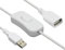 TECHZOCO Cable USB con interruptor encendido y apagado, cable tiras LED, lampara, ventilador, Extensor usb con interruptor, 30 cm, ON/OFF, Blanco