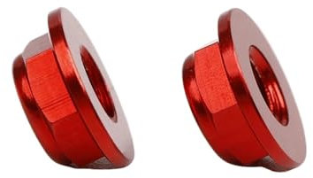 ALMLNLL Flanschmuttern 5PCS M5*4,5mm Aluminium Motor Schrauben Muttern Nylon Einsatz Selbst Lock Flansch Mutter CW(Red CCW)
