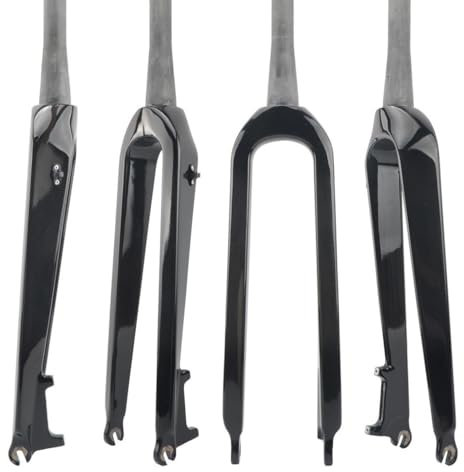 26/27.5/29Inch VTT Fourche Montagne Fourche VéLo,Fourche Rigide Fibre Carbone/Longueur Tube Vertical300mm/DiamèTre Tube Vertical28.6mm/Engrenage Ouvert100mm/Tube Droit/Tube Conique