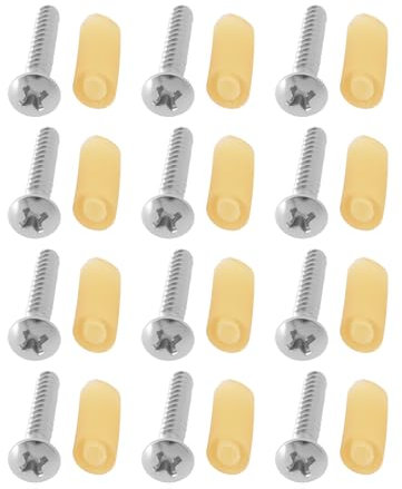 Briny River Lot de 12 Vis de Montage pour Micro à Simple Bobinage en Acier de 22 Mm avec Tube en Caoutchouc Compatible avec Fender Stratocaster Strat