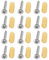 Briny River Lot de 12 Vis de Montage pour Micro à Simple Bobinage en Acier de 22 Mm avec Tube en Caoutchouc Compatible avec Fender Stratocaster Strat