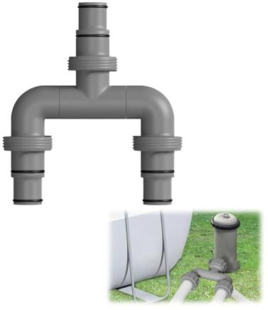 Raccord de tuyau de filtre à sable 38 mm et 32 mm, tuyau de piscine 38/32 mm, raccord pour pompes de filtration pour Intex Bestway Coleman, adaptateur de tuyau de piscine (valve en U 3 voies)