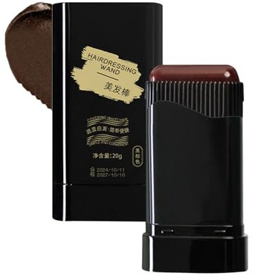 Ansatzfarbe Haarfärbestift, Ansatzpuder Mascara, Graue Haare Abdecken, Hair Concealer Für Women Men, Haarentfärber Für Dunkles Haar, Schwarz Haar Mascara Männer & Frauen (Braun, 20g)