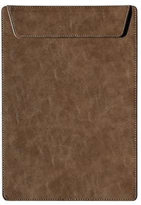 Schnellhefter Konferenzblock aus Leder, A4, Geschäftsordner mit verstecktem Stifteinsatz, multifunktionales Klemmbrett for Büro, Schulen Fächermappe(Coffee color)