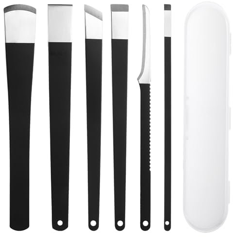 HJZHII Kit de herramientas de pedicura para uñas encarnadas de acero inoxidable para pies, herramientas profesionales de tratamiento de uñas encarnadas con caja de almacenamiento, cuidado de pies para