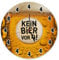 Kein Bier vor 4! Wanduhr aus Alu Lustiger Spruch für Büro oder Wohnzimmer Biertrinker Bierliebhaber Bier