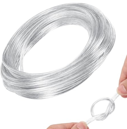 yivom 20 Meter Transparent PVC Flexible Kabel, 28AWG PVC Kabel Transparent, 2 Kern Elektrischer Draht Elektrischer Draht für Haushaltsgeräte mit Geringem Stromverbrauch