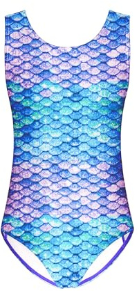 Arshiner Mädchen Badeanzug Rückenfrei Kinder Mode Sport One Piece Swimsuit | Einteiliger Schwimmanzug,Elastische Hawaii Bademode,Spring and Summer,Badeurlaub,Schwimmunterricht,4-12 Jahre