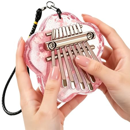 Thumb Piano 3,5 Pollici - Mini A 8 Tasti | Strumento Musicale Portatile Per Pianoforte Con Dita In Metallo Acrilico - Giocattolo Leggero Per Principianti Per Bambini Adulti Viaggi Per Feste Mu