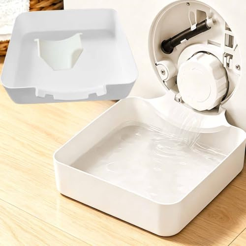 Washer Drain Pan, Washing Machine Filter Drain Tray,Universal Front-Load Washing Machine Drain Pan, Easy Install Under Drain Filter, Ideal for Basement, Apartment, Garage, Mobile Home (2Pcs)