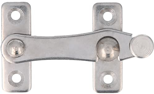 Amig - Levier de Volet Droit | 75 X 46 mm | Crochet pour Portes, Fenêtres et Volets | Serrures Intérieures et Extérieures | Acier Inoxydable 18/8 Plaqué Argent Brillant