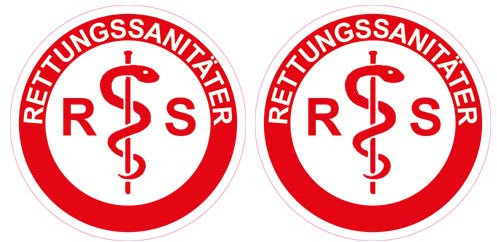2 Stck Helmaufkleber Rettungssanitäter