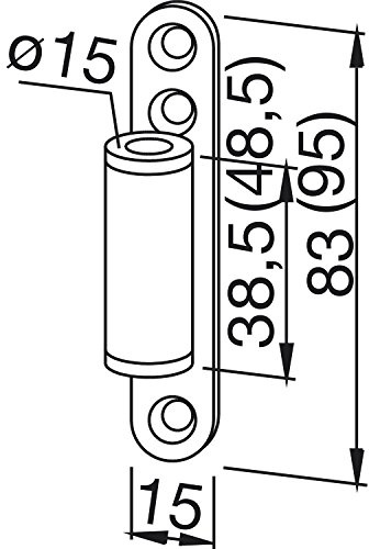 Türband Rahmenteil 11.405, Bandhöhe 38,5 mm, Stahl verzinkt