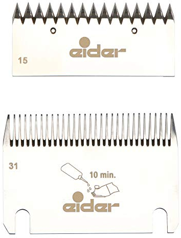 Eider Schermesser-Set K5 Supra Cut Rind/Pferd, 31/15 Zähne - passend für EG 740 Supra Cut