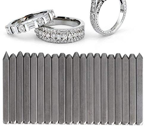 Cincel de Yunque de joyería de Metal, Molde de Sello de punzón de joyería, Kit de Equipo de cincel de Yunque para procesamiento de joyería Herramientas de Talla + Herramientas de Talla de(20 Piezas)